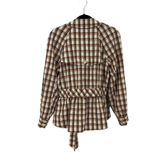 Veronica Beard Lin Jacket Multi Checked Cotton Blend Blazer Multicolored Size M - Picture 12 of 16